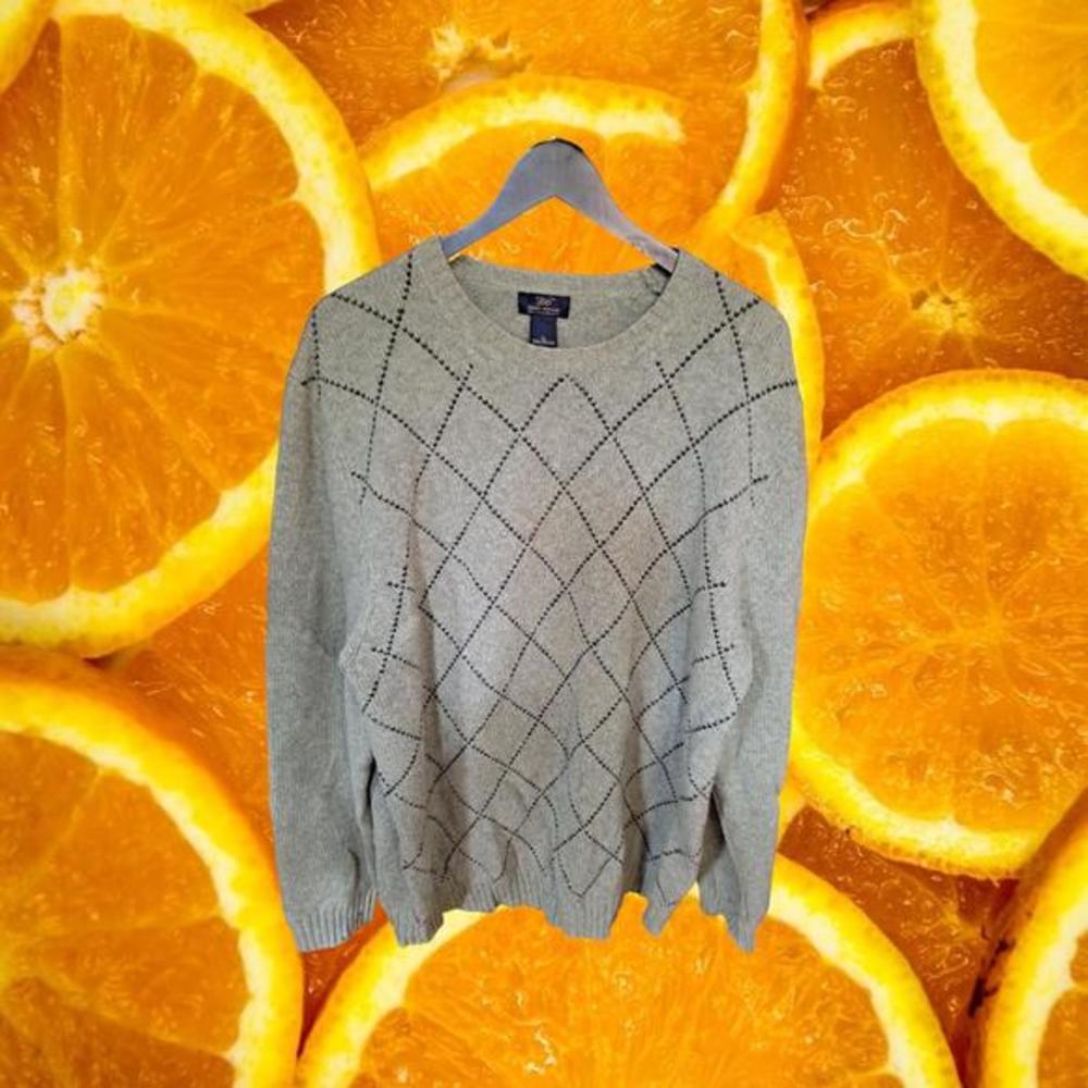 Brooks Brothers Light Green Diamond Design Sweater Size‎ XL